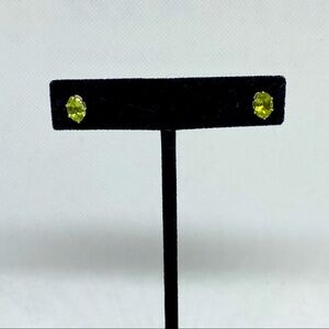 Sterling Silver and Peridot Stud Earrings